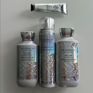 🆕️ Bath & Body Works Platinum Gift Set 🆕️ 4 Full Sized Items + Reusable Bag